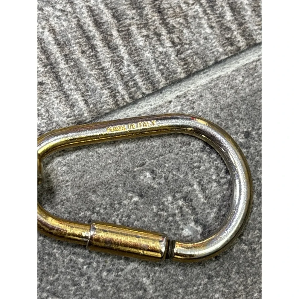 1845 Mark Cross Brass Key Chain Fob Made in Italy